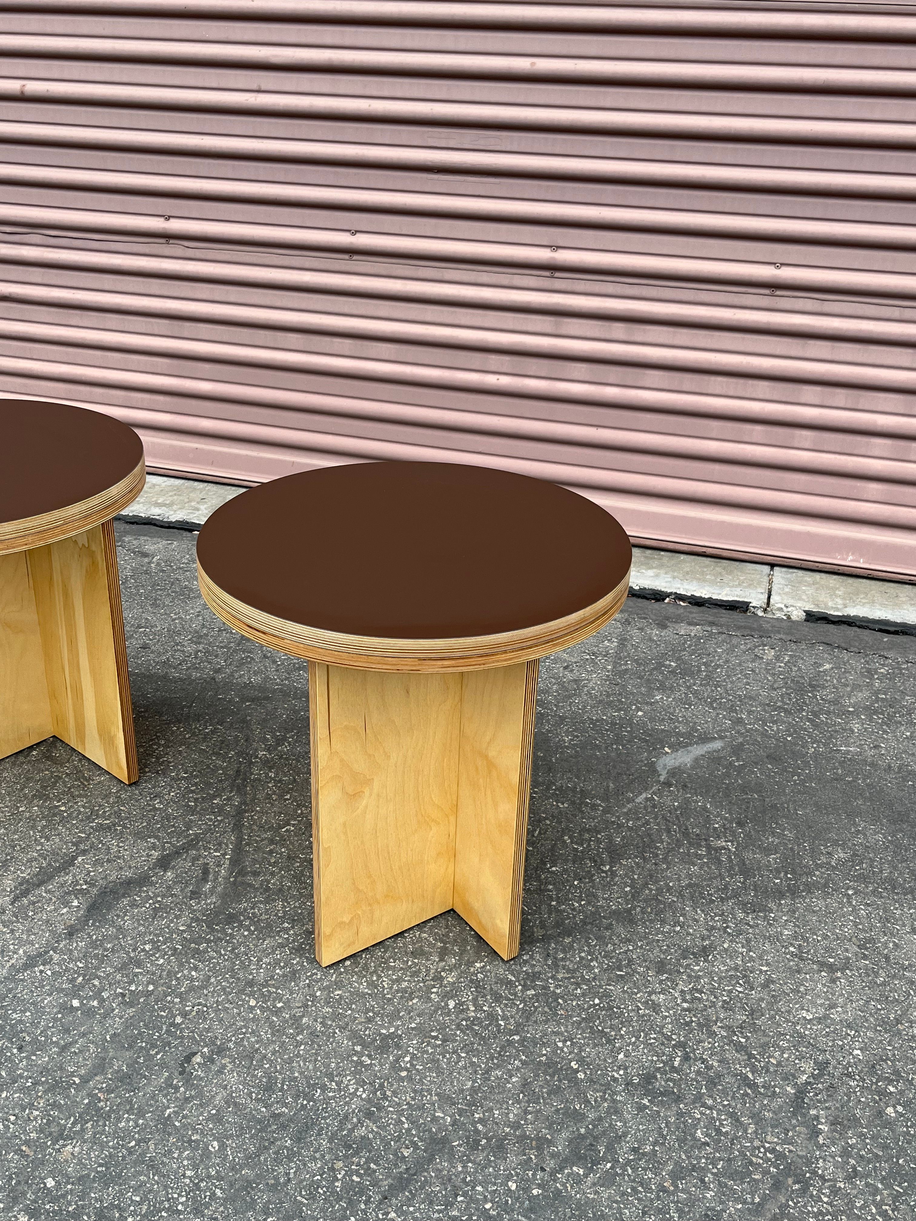  Round Offset Stools - Brown product image 4