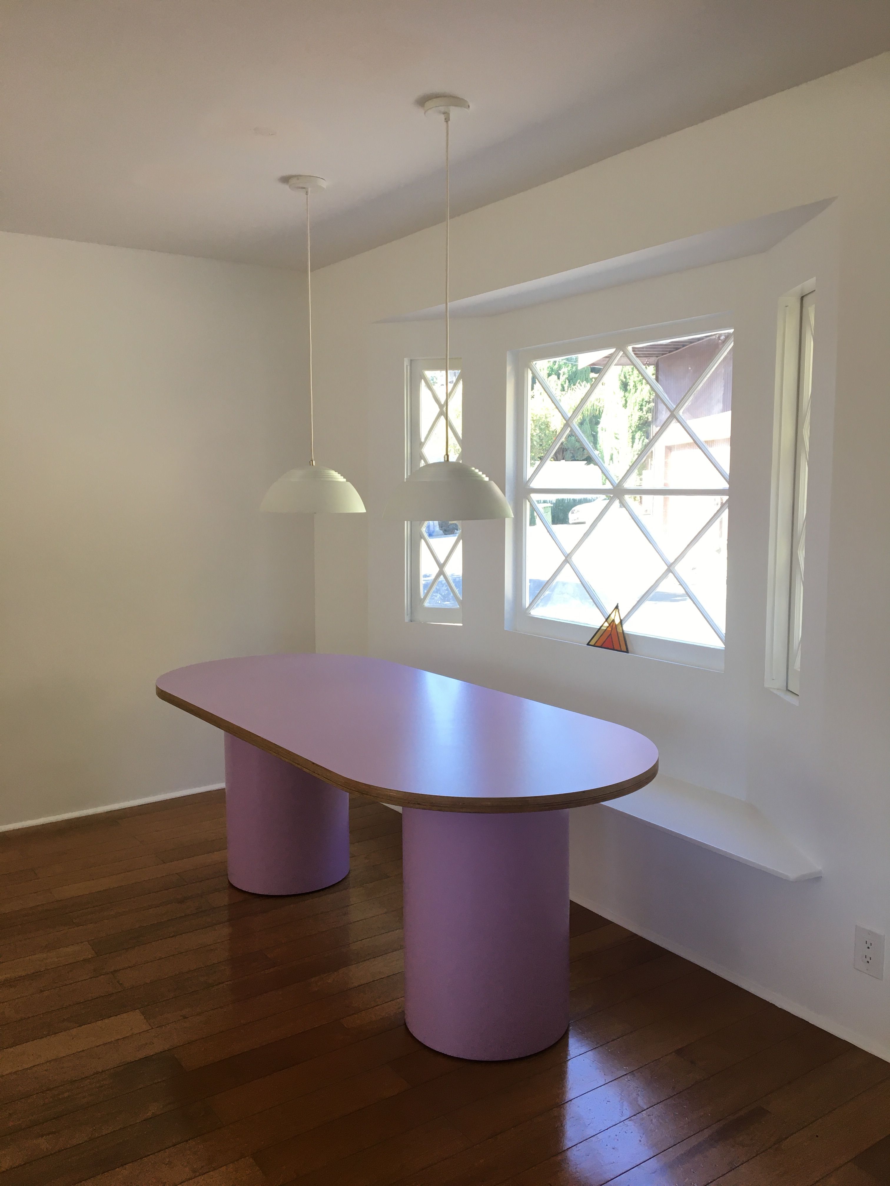  Pill-shaped Dining Table - Purple product image 5