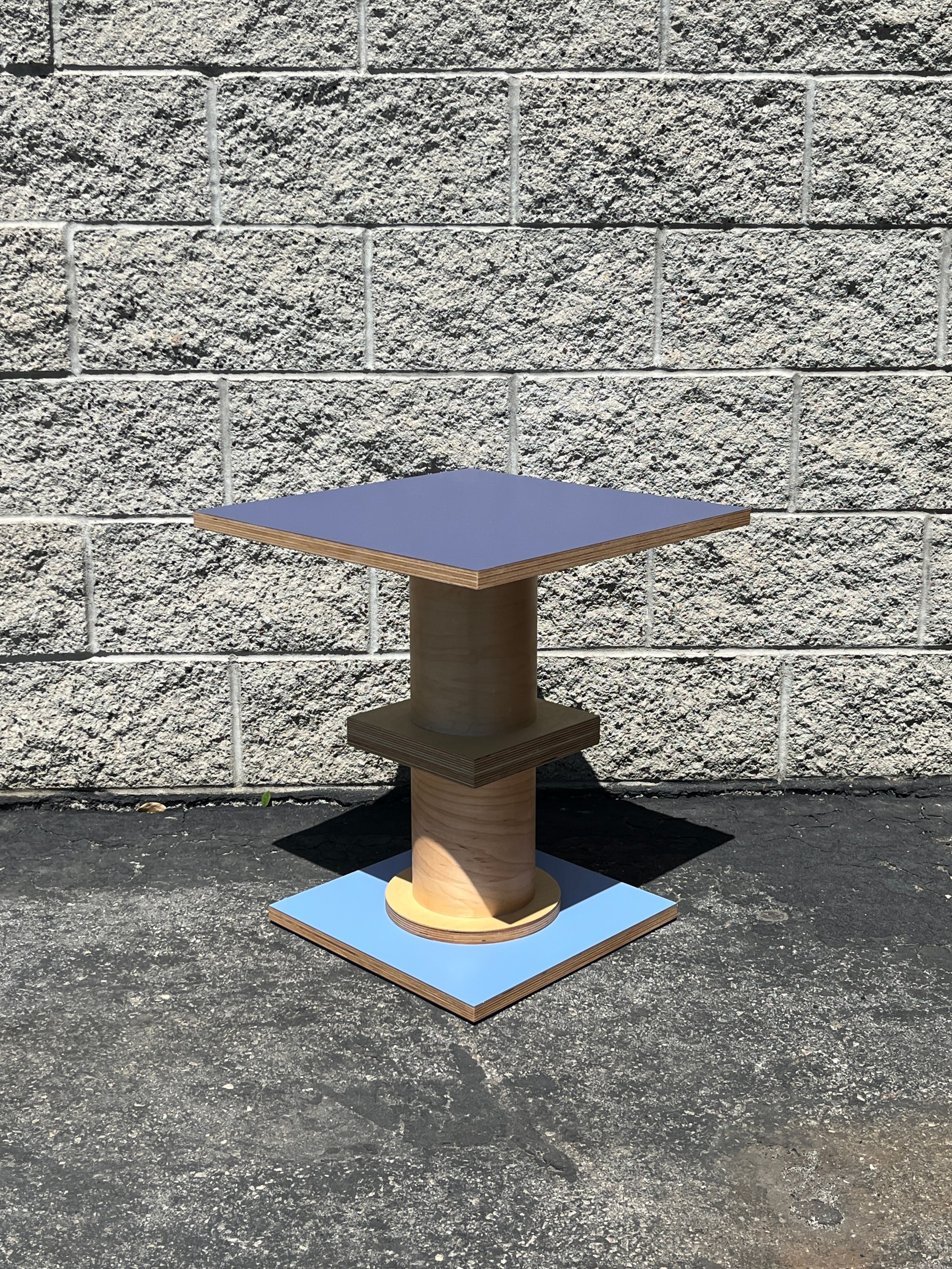  (SOLD OUT) Square Column Table - Blue Combo ($750) product image 1