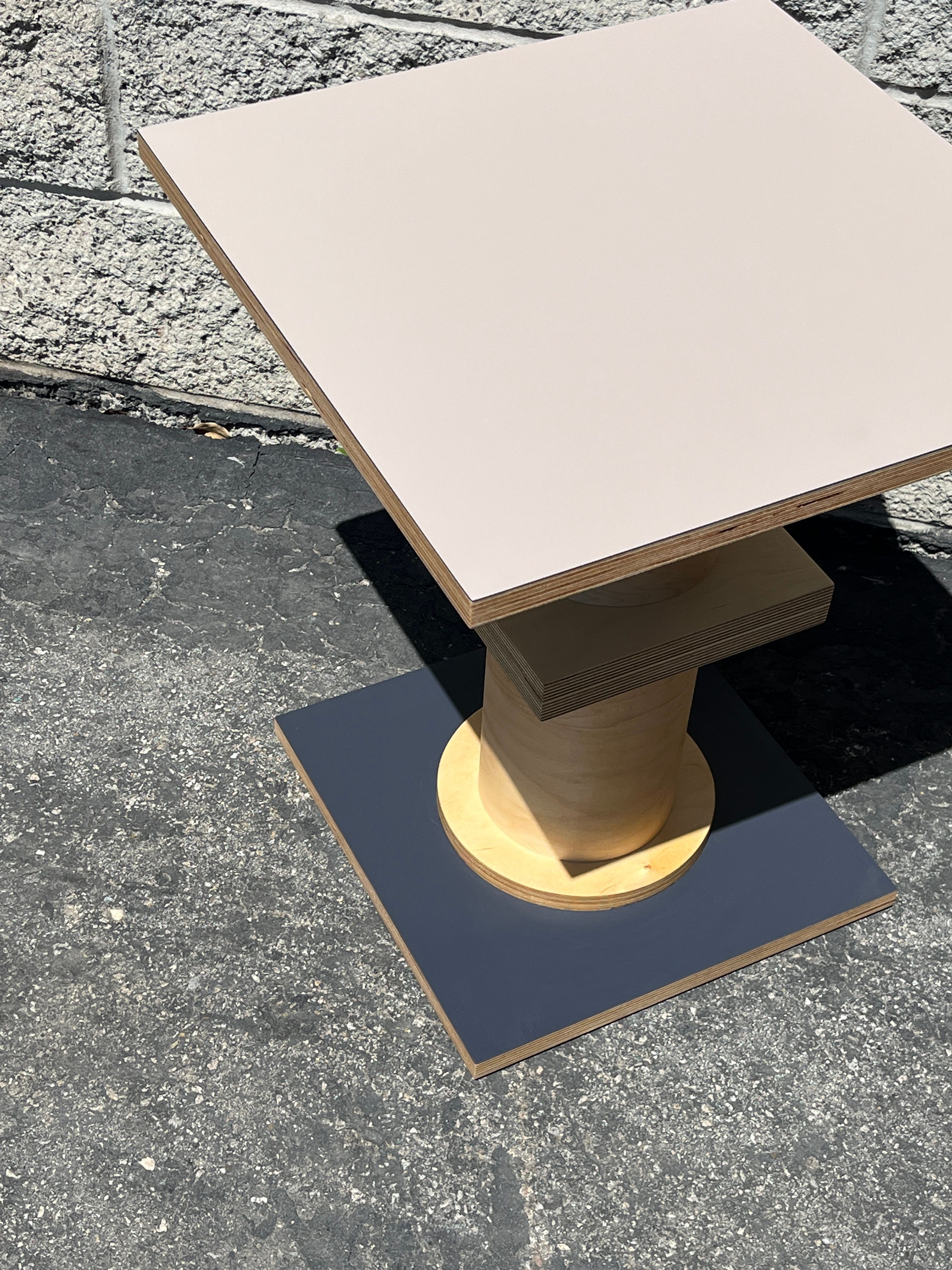  (SOLD OUT) Square Column Table - Taupe / Black ($750) product image 4