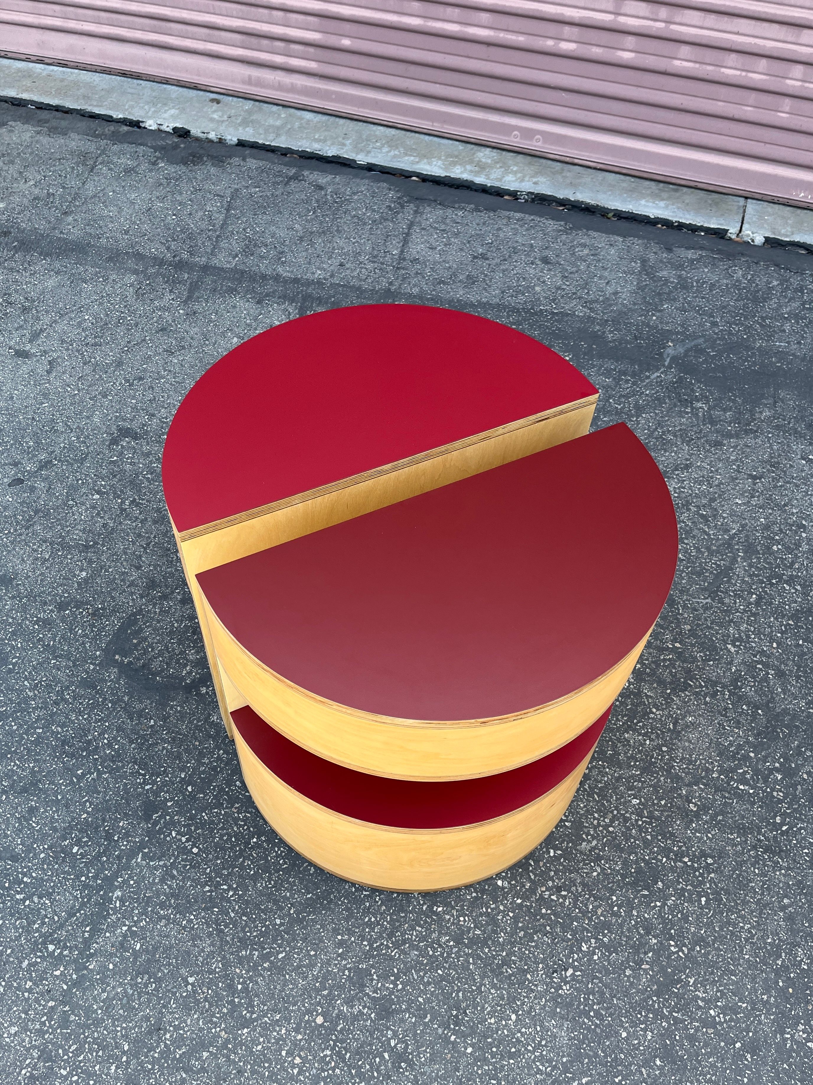 Half Round Side Tables - Red Two Tone product image 5