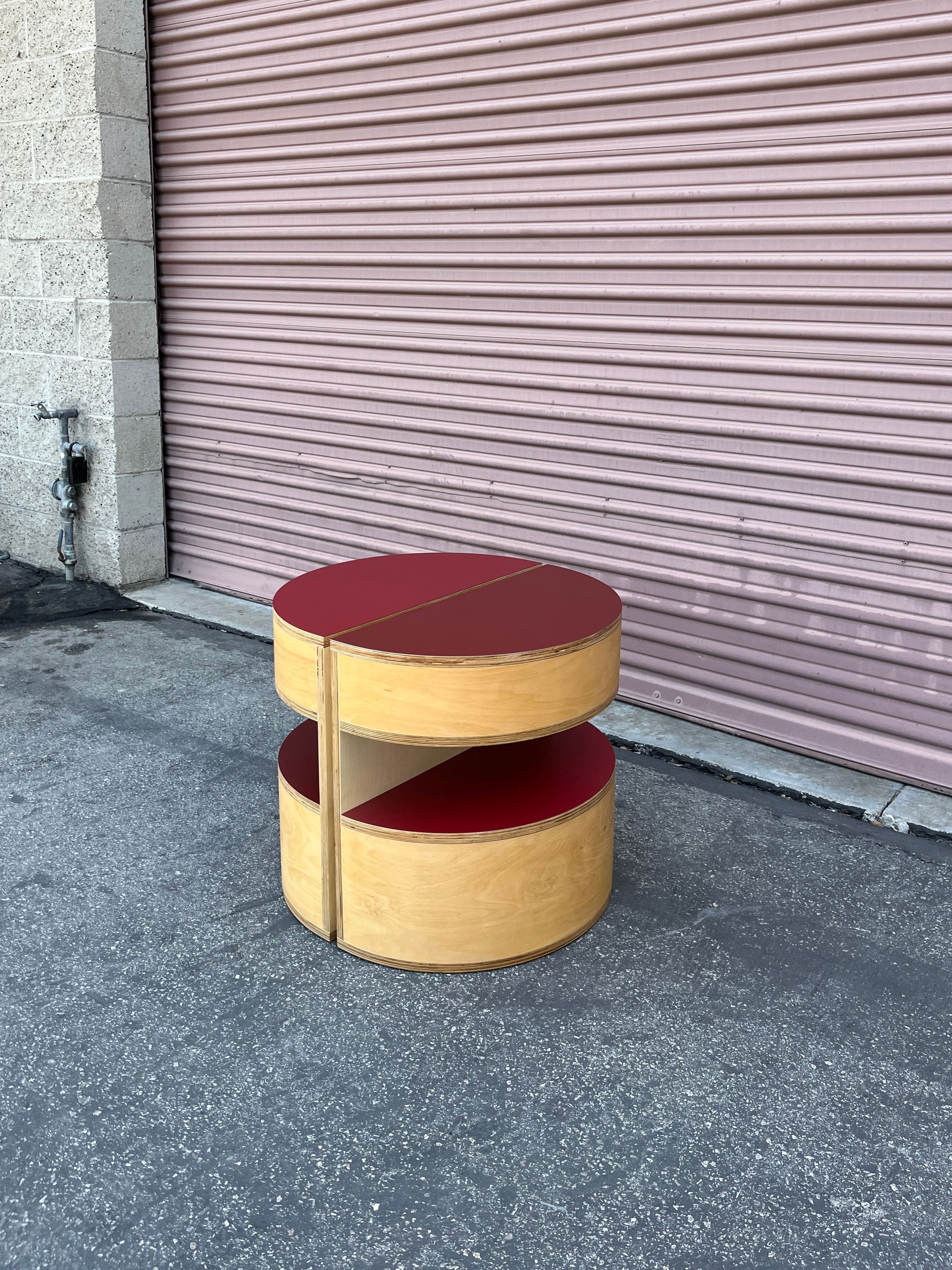  Half Round Side Tables - Red Two Tone product image 4