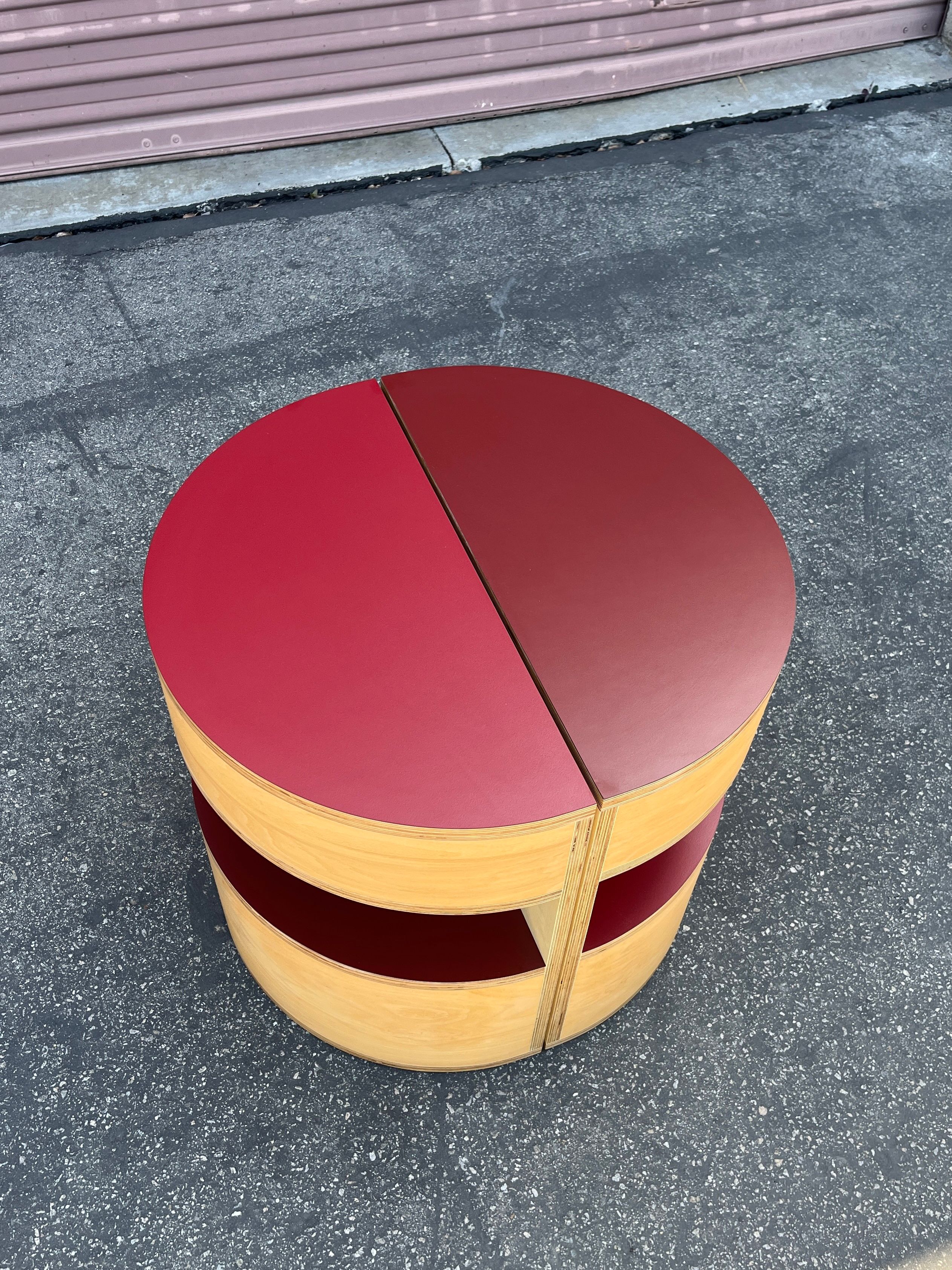  Half Round Side Tables - Red Two Tone product image 6