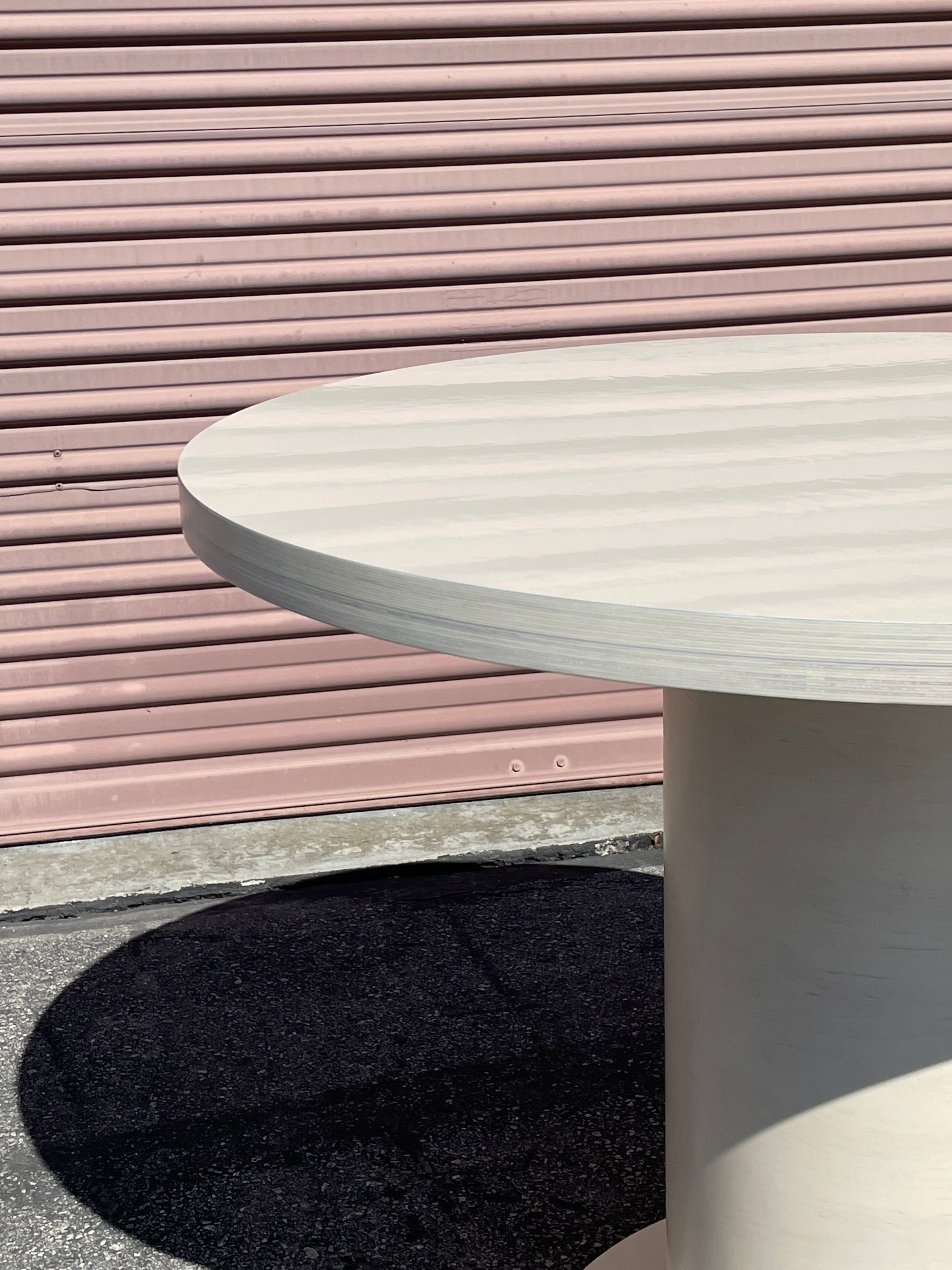  High Gloss Pedestal Table - White Stain product image 1