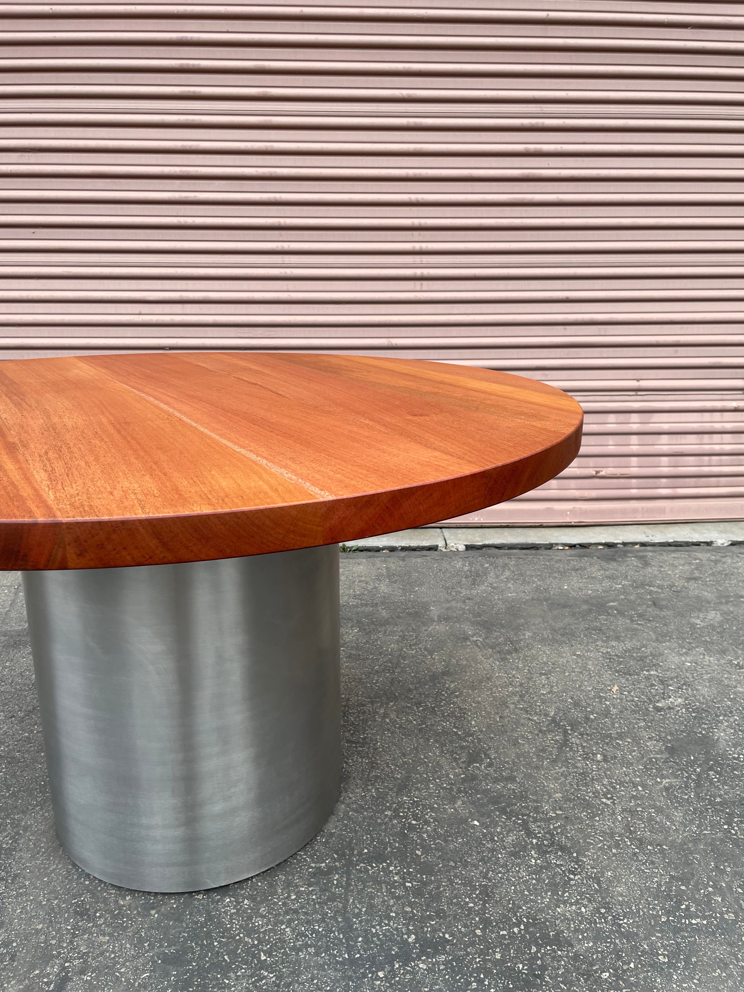  Circle Dining Table - Mahogany + Steel product image 3