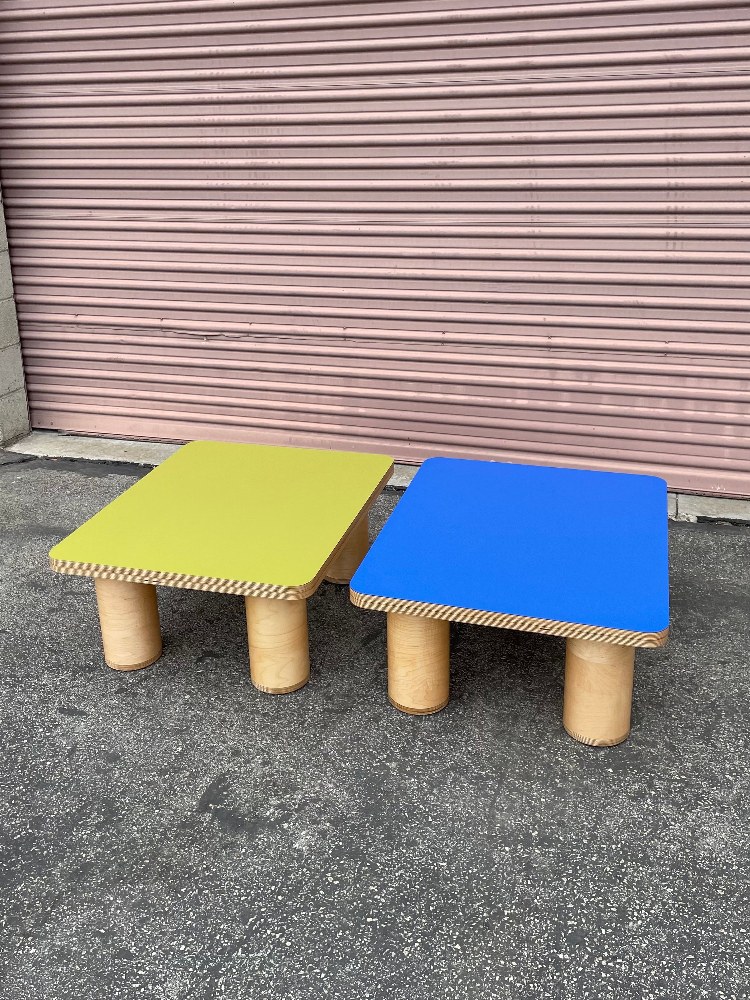  Square Coffee Tables - Green / Blue ($1200) product image 2