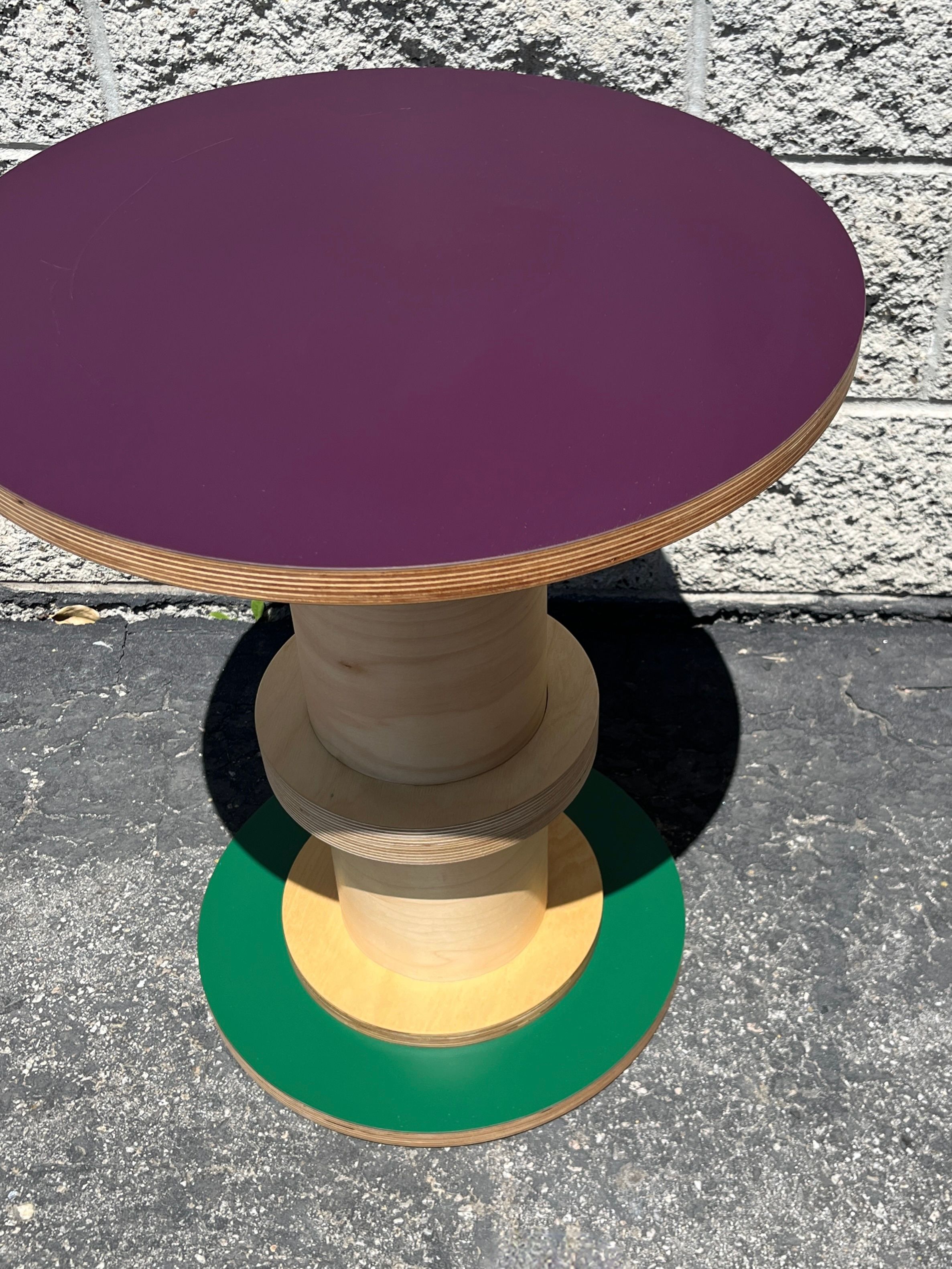  (SOLD OUT) Circle Column Table - Purple / Green ($750) product image 1