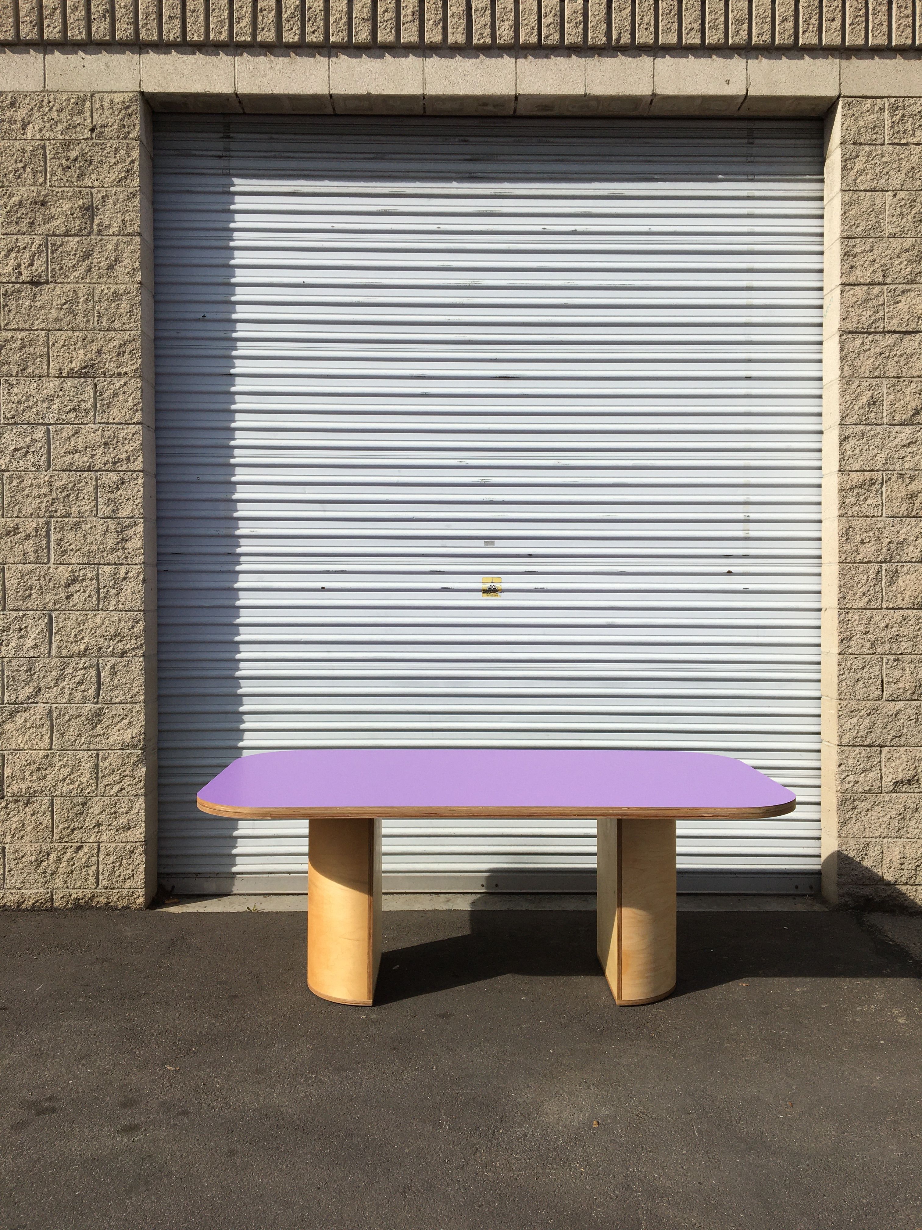  Half Round Dining Table - purple product image 1