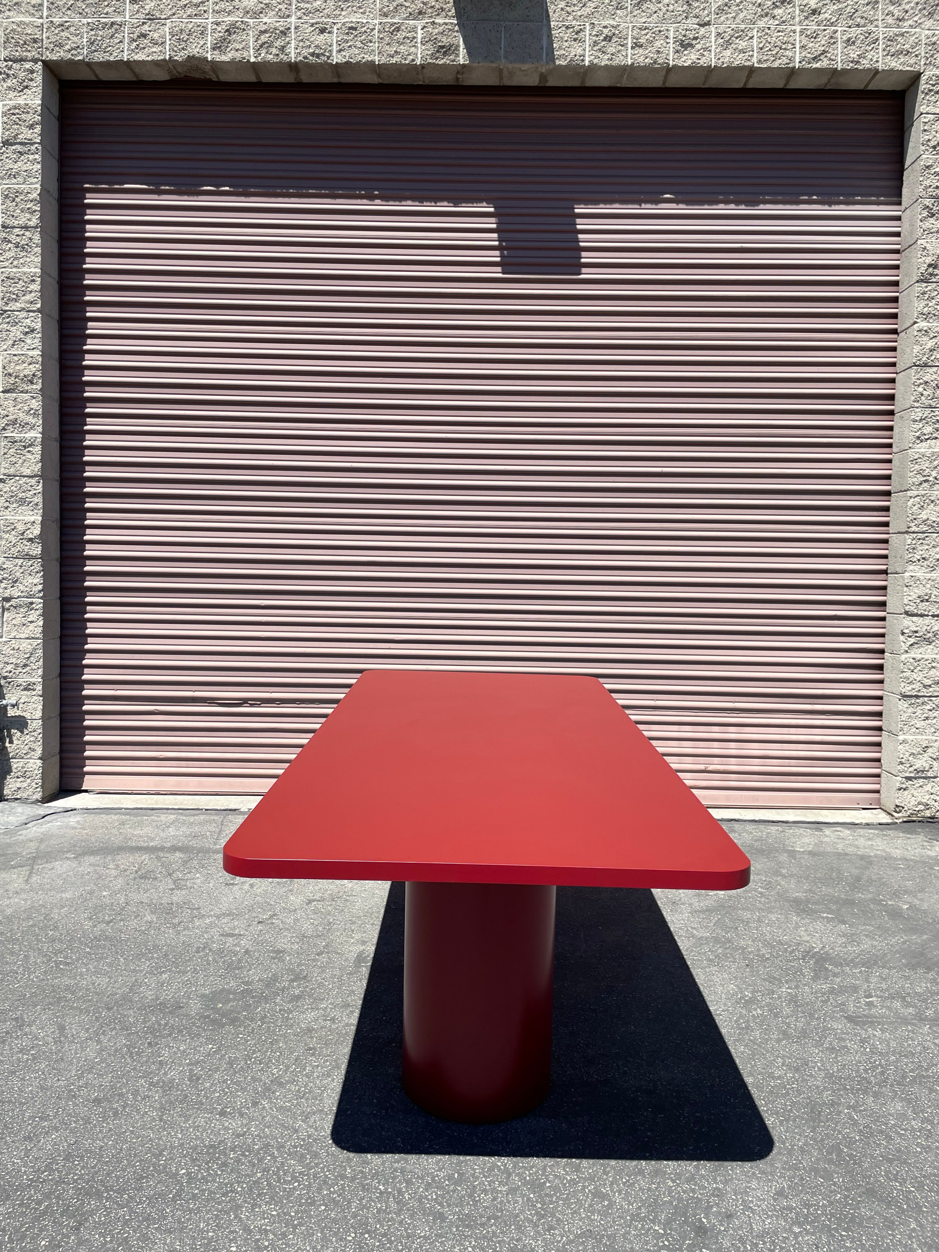  Half Round Dining Table - red product image 2