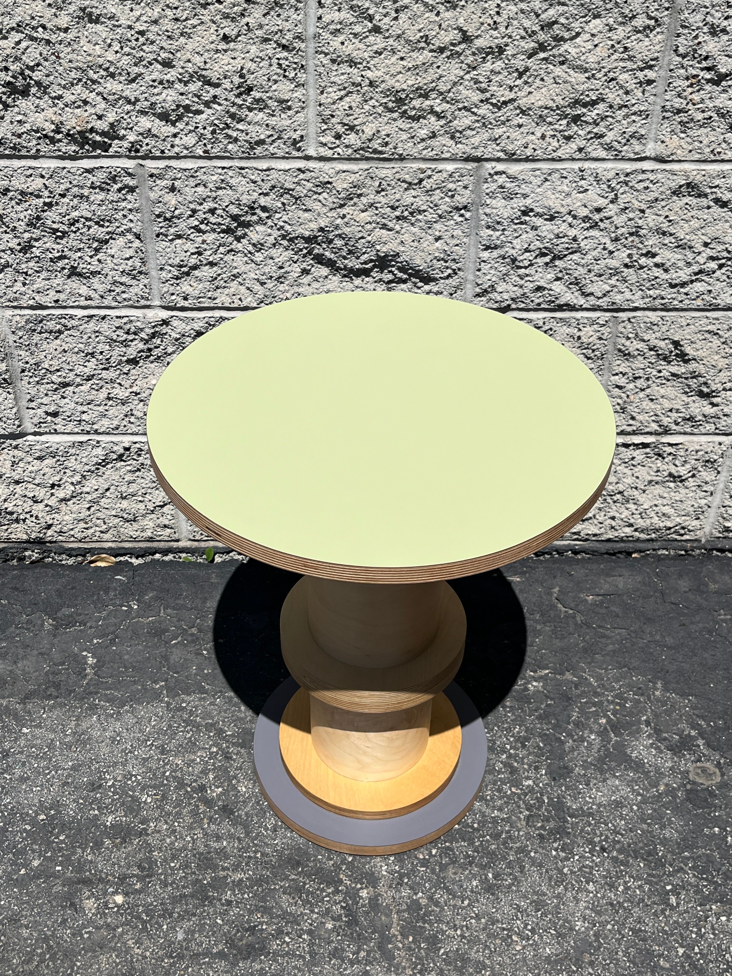  (SOLD OUT) Circle Column Table - Sage / Grey product image 1