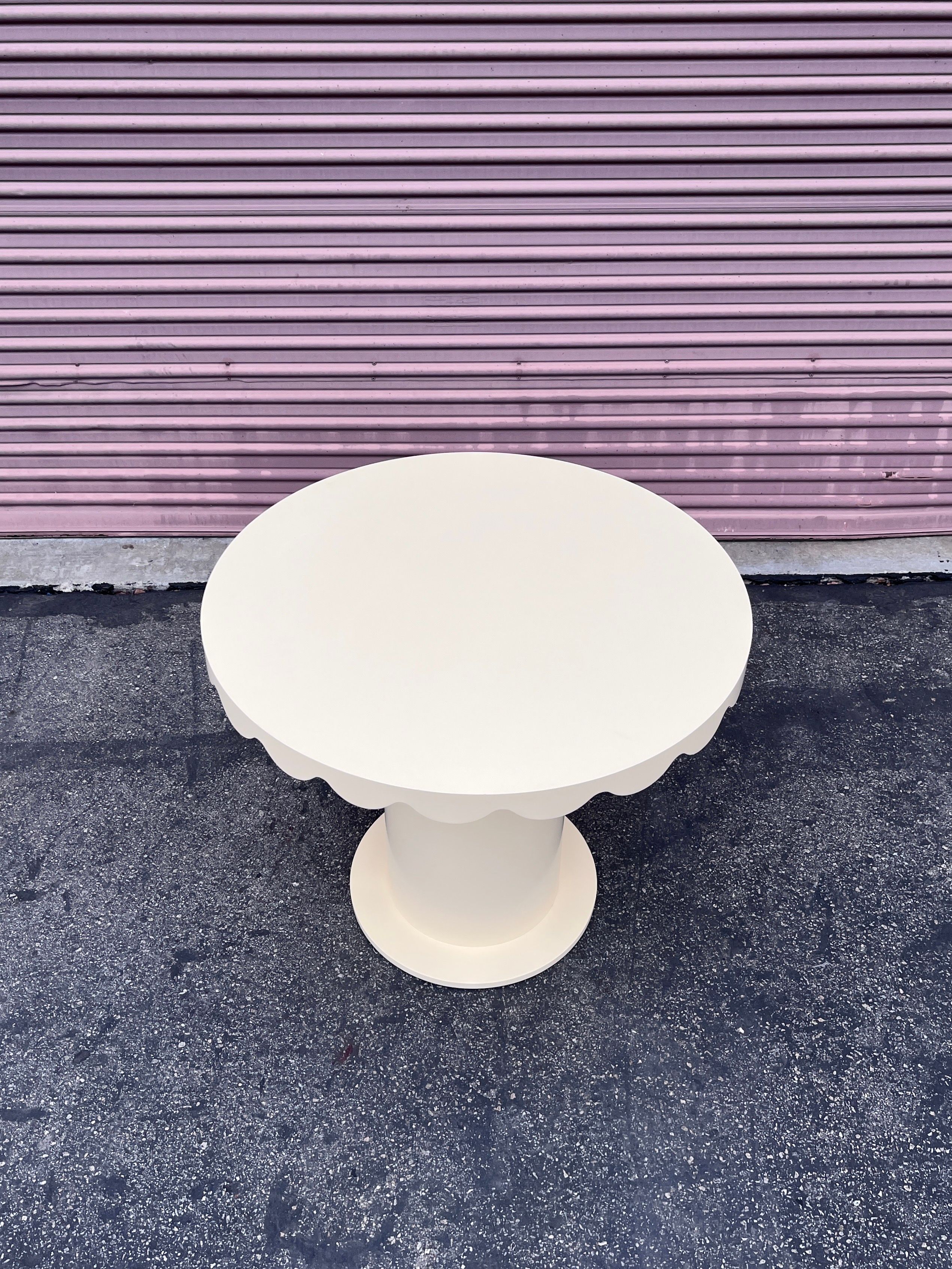  Scallop Skirt Table - Beige product image 1