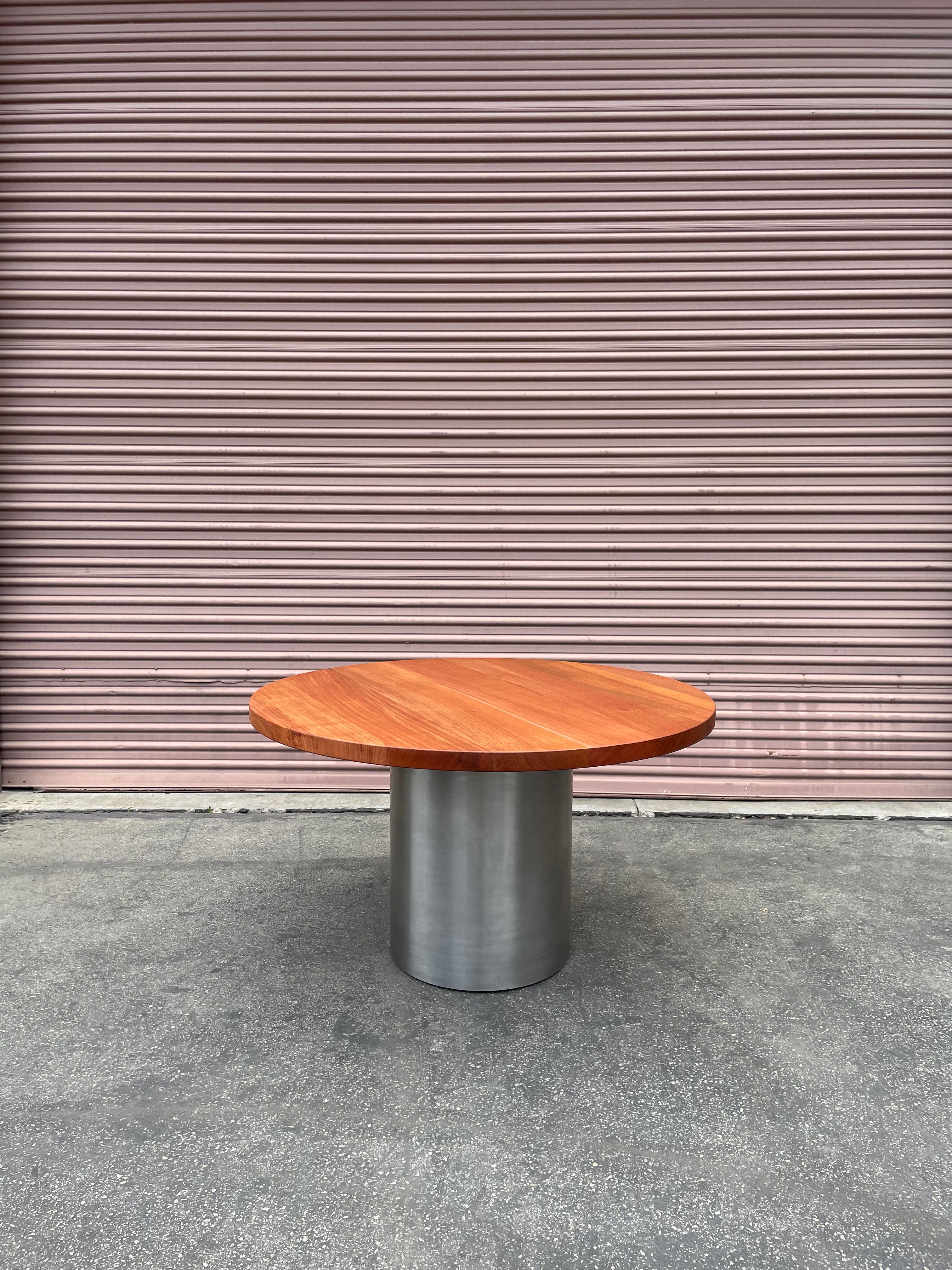  Circle Dining Table - Mahogany + Steel product image 0