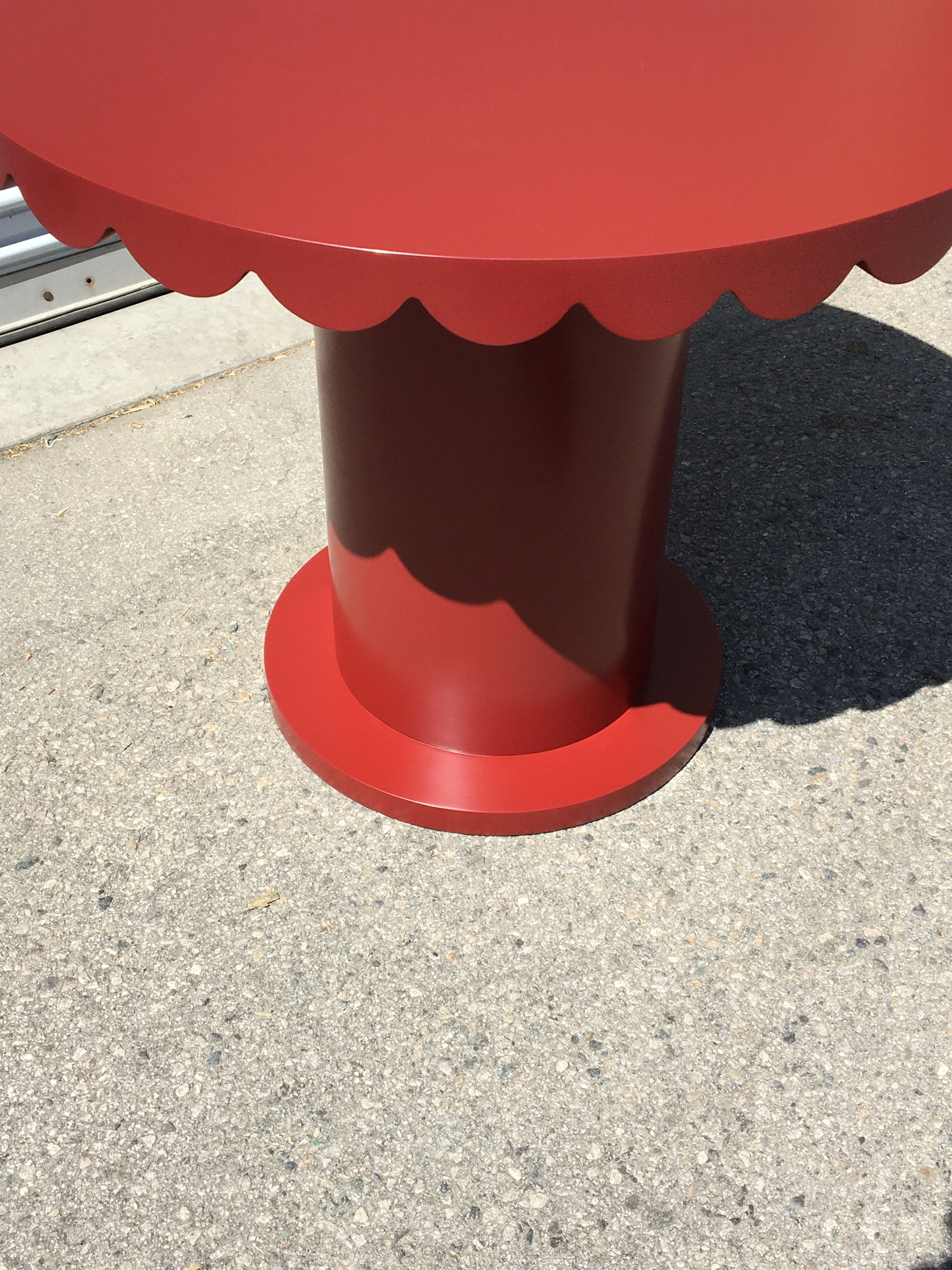  Scallop Skirt Table - red product image 3