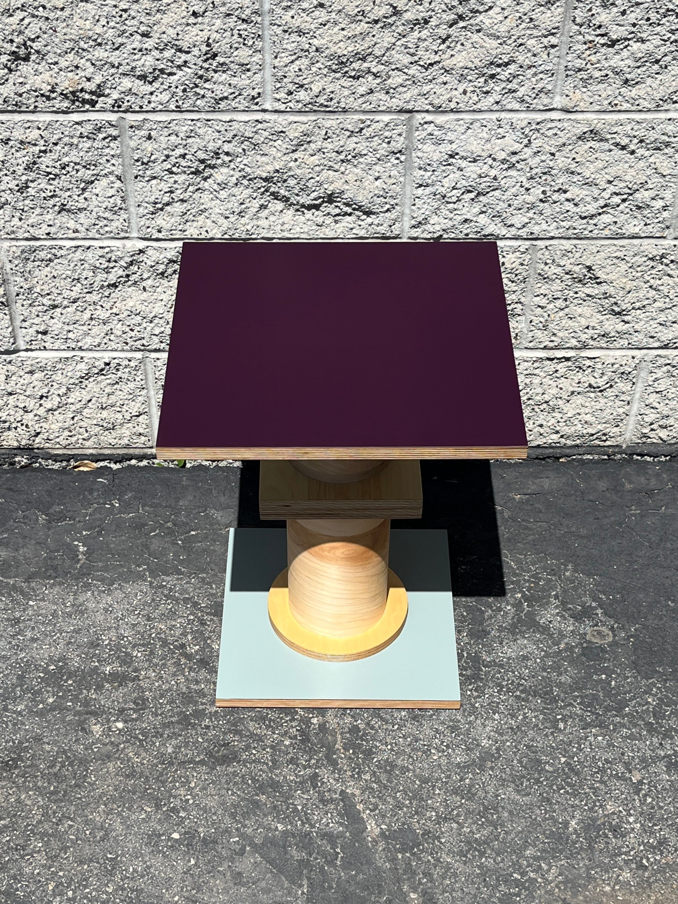  (SOLD OUT) Square Column Table - Purple / Blue product image 1