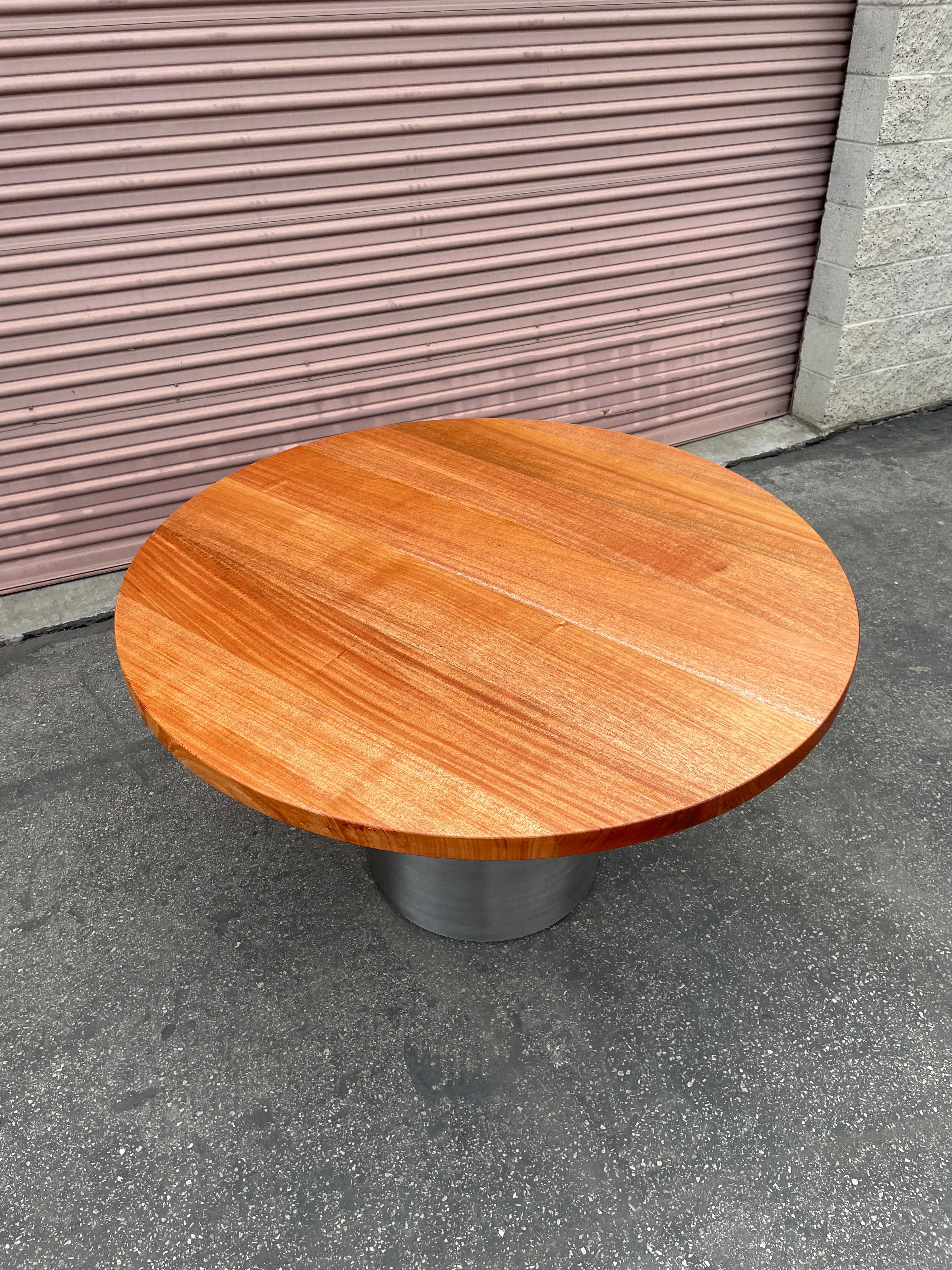  Circle Dining Table - Mahogany + Steel product image 1