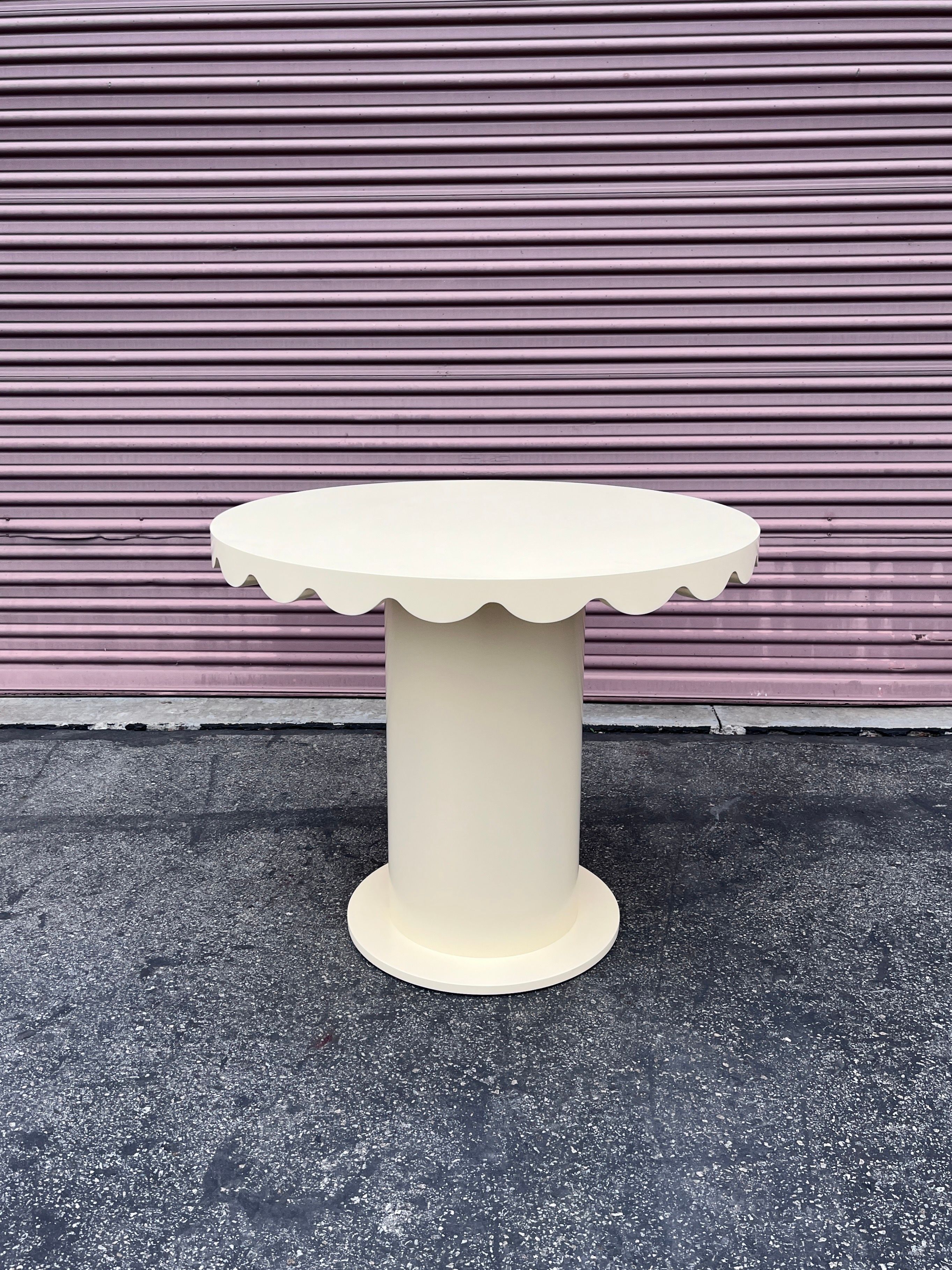 Scallop Skirt Table - Beige product image 0