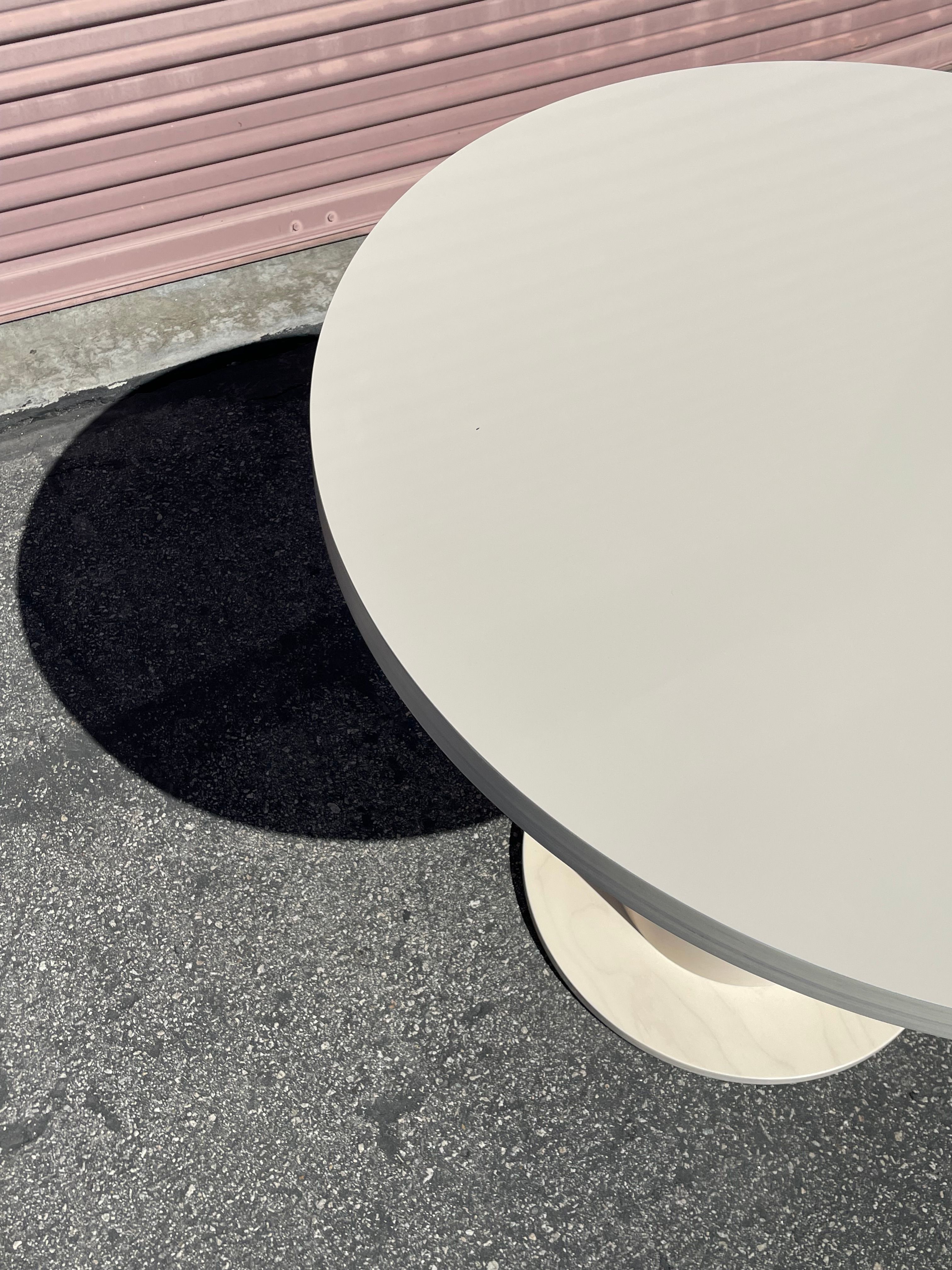  High Gloss Pedestal Table - White Stain product image 2