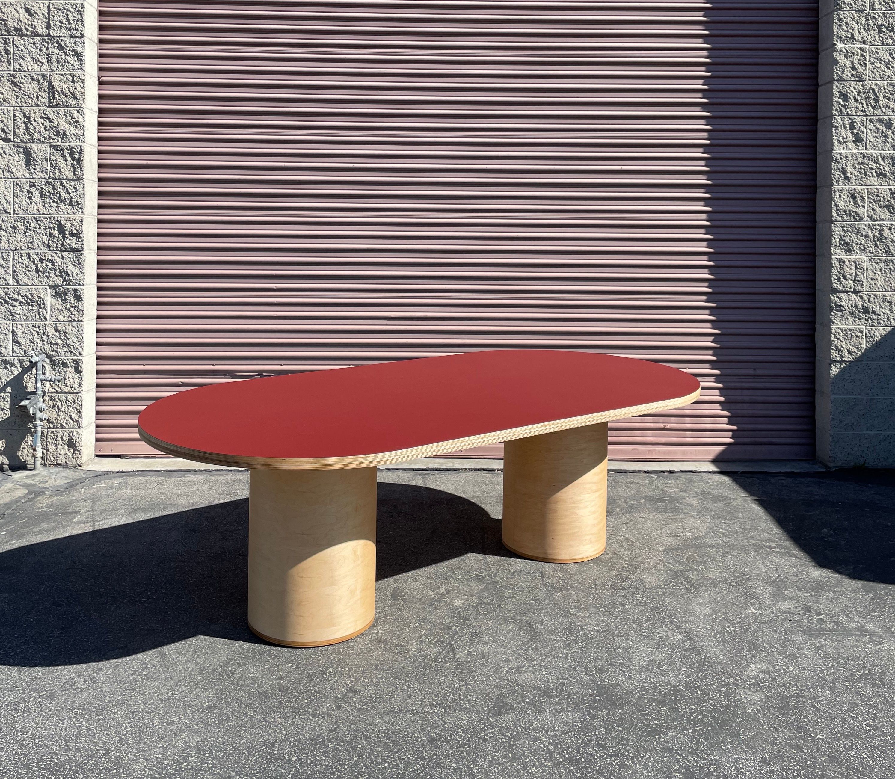  Pill-Shaped Dining Table - Red product image 1
