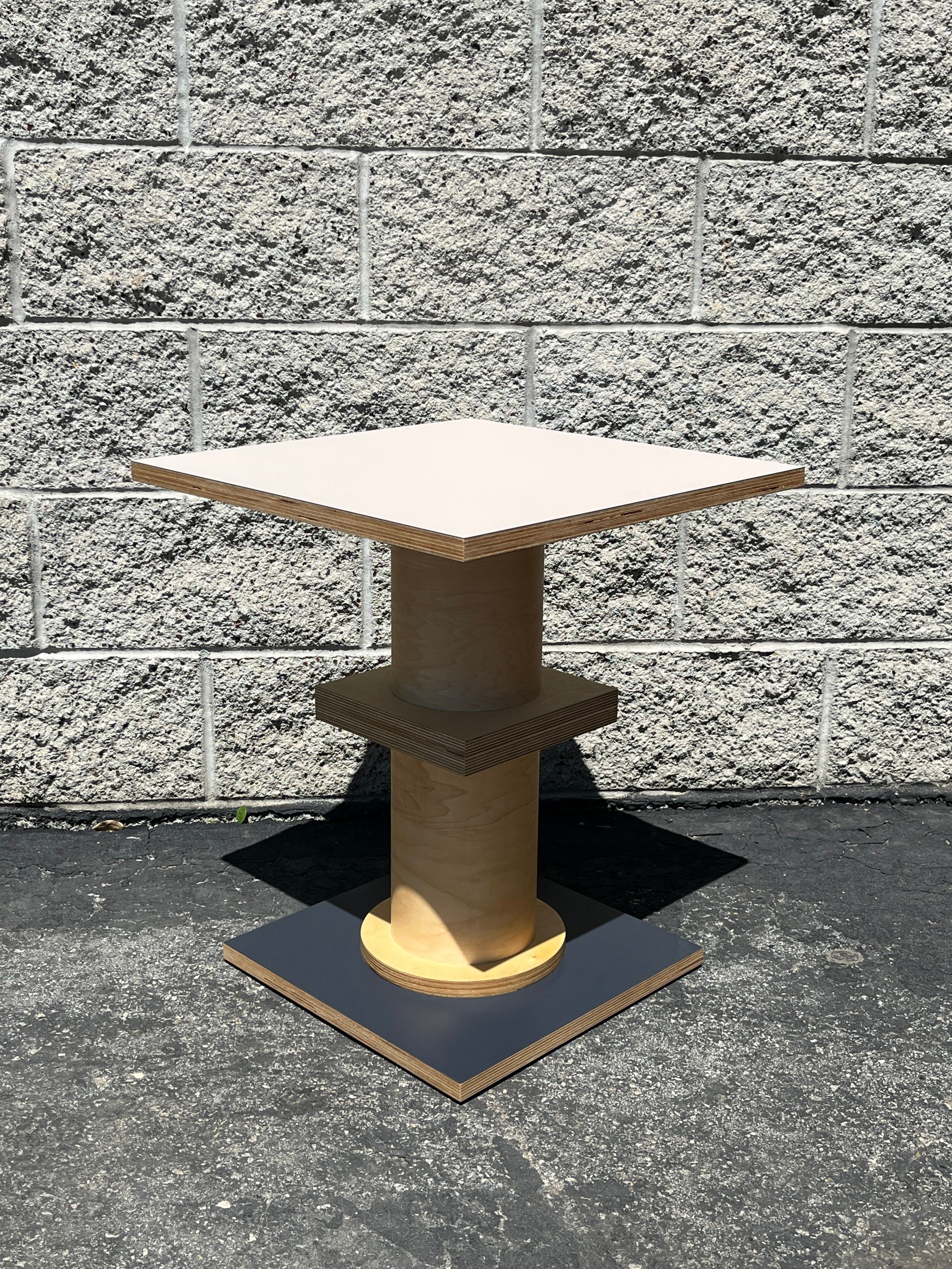  (SOLD OUT) Square Column Table - Taupe / Black ($750) product image 2