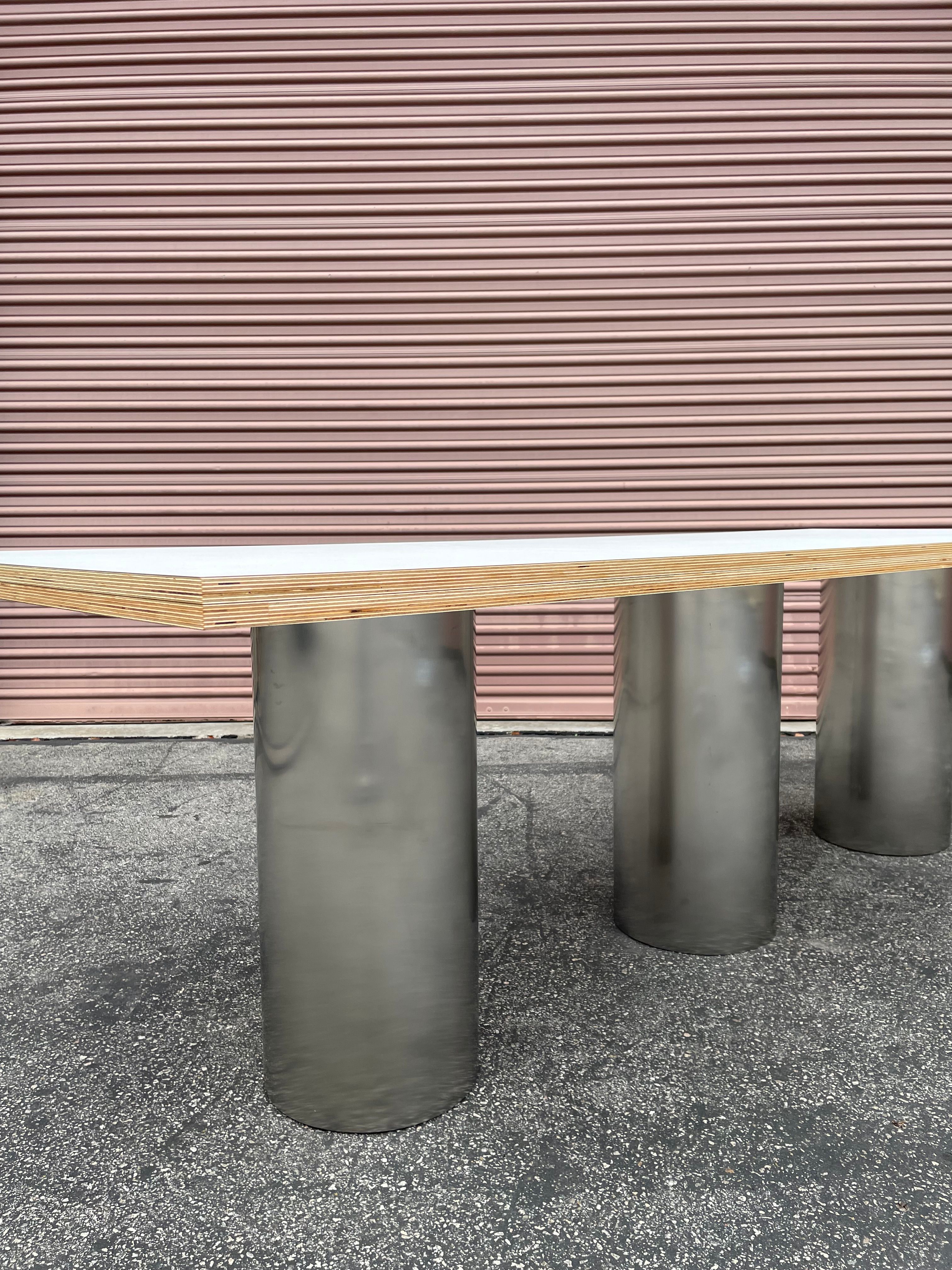  Three Cylinder Steel Table product image 5