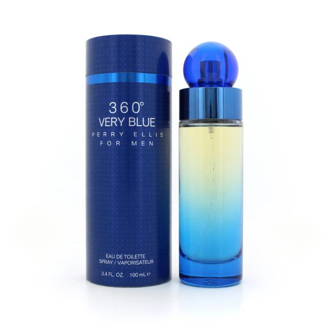 Perry Ellis 360 Very Blue by Perry Ellis, 3.4 oz Eau De Toilette Spray for Men