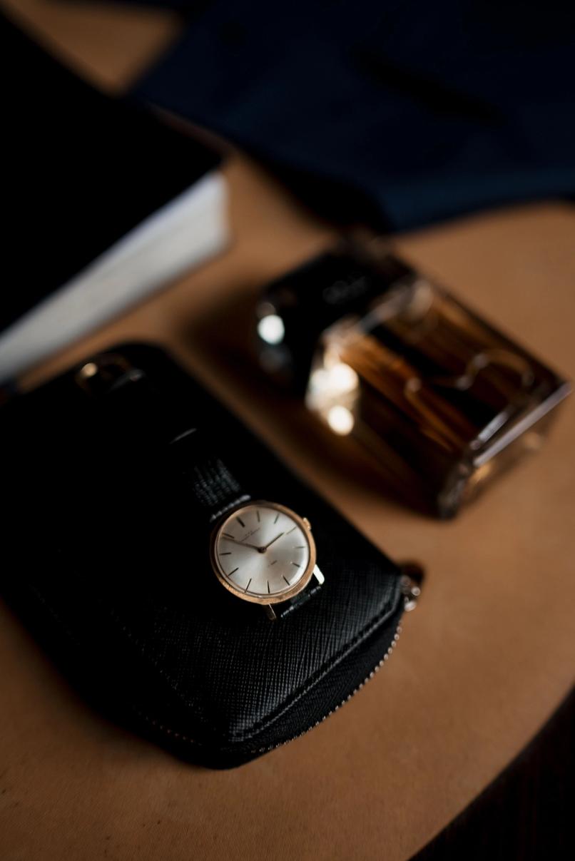Warm Lighting Men Cologne Bottle and watch