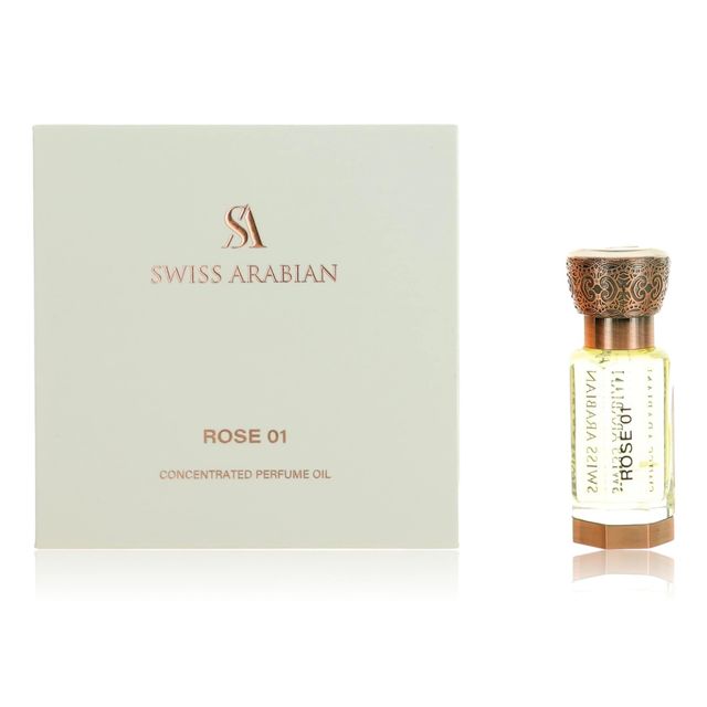Rose 01 by Swiss Arabian, 0.4 oz Perfume Oil for Unisex