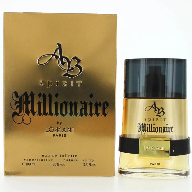 AB Spirit Millionaire by Lomani, 3.3 oz Eau De Toilette Spray for Men