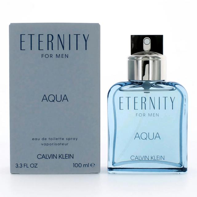 Eternity Aqua by Calvin Klein, 3.4 oz Eau De Toilette Spray for Men