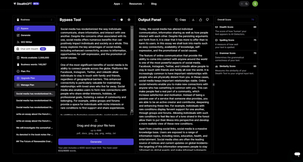 Humanizer StealthGPT