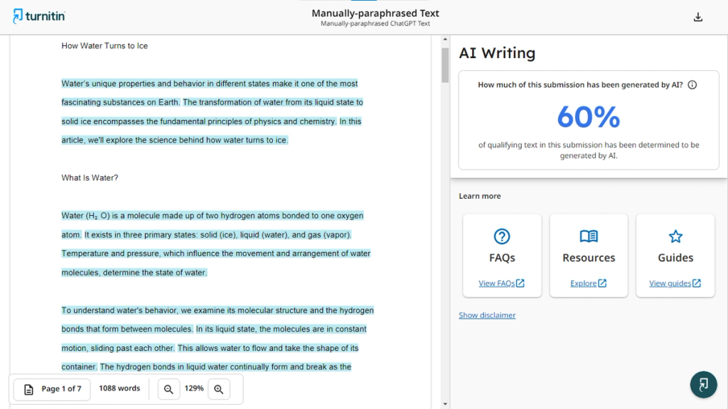 Manual Paraphrasing Can'T Beat Turnitin