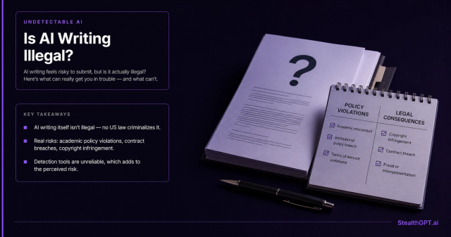 Is AI writing illegal? Understanding the real risks versus the myths