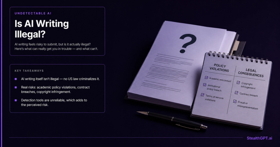 Is AI writing illegal? Understanding the real risks versus the myths