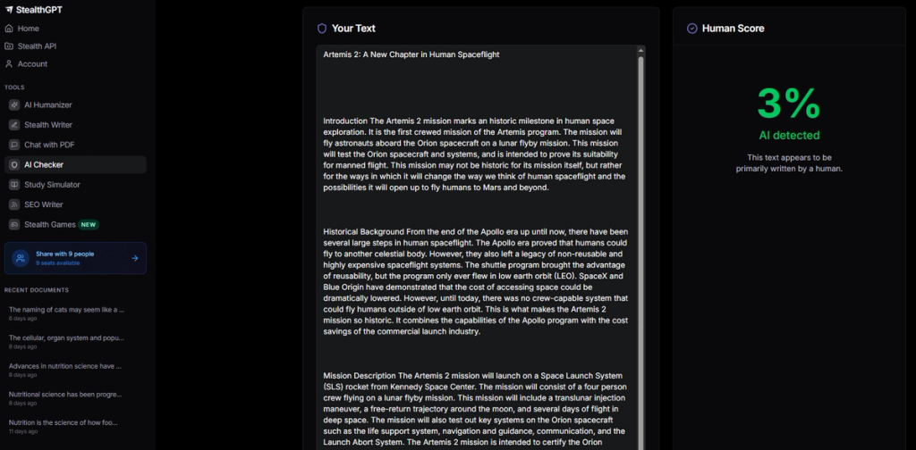 Stealthgpt Text No Ai Detection