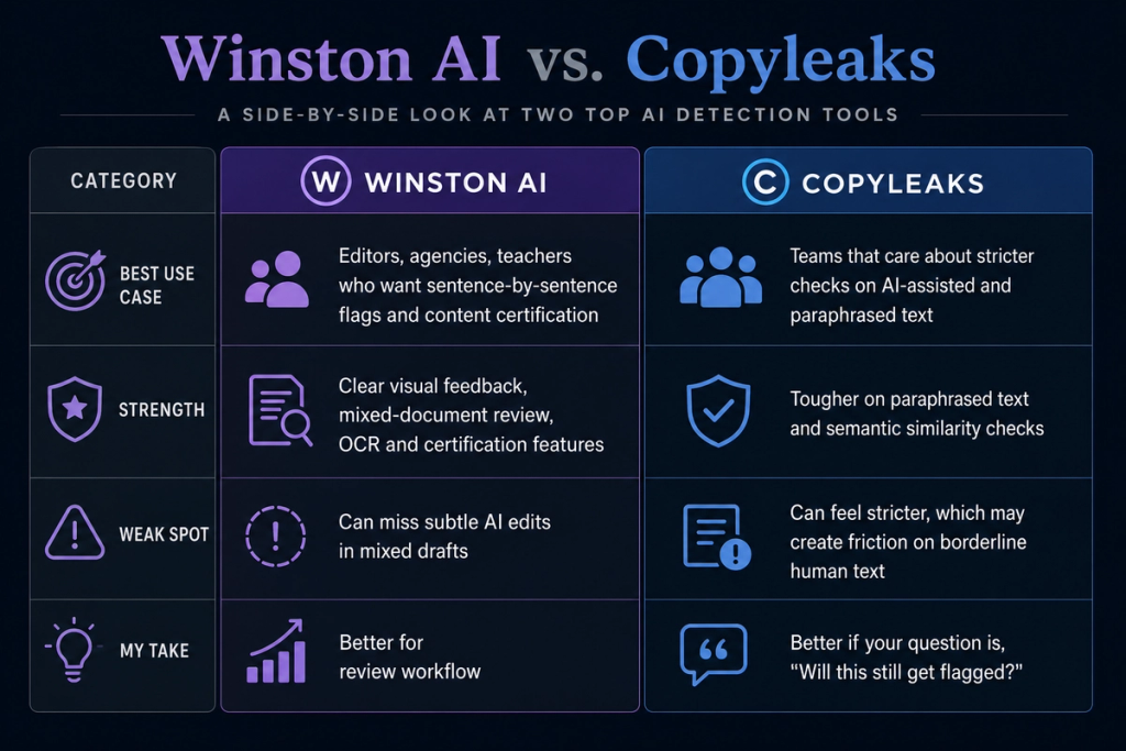 copy leaks vs winston AI comparison infographic