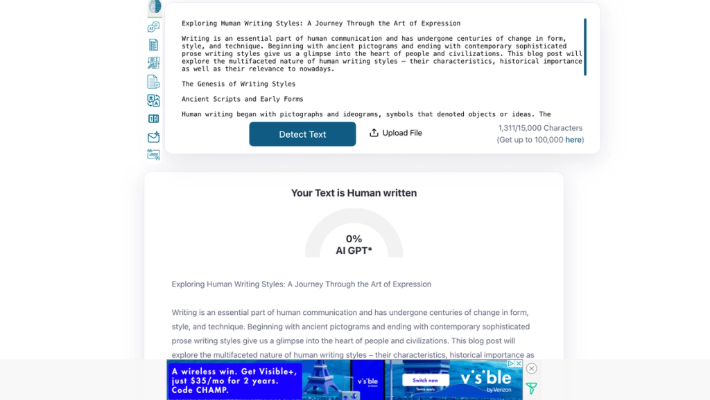 WriteHuman ZeroGPT Tie StealthGPT