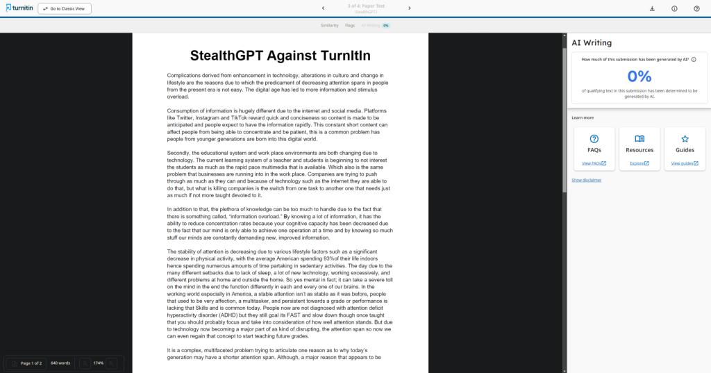 StealthGPT Against TurnItIn Content At Scale Review