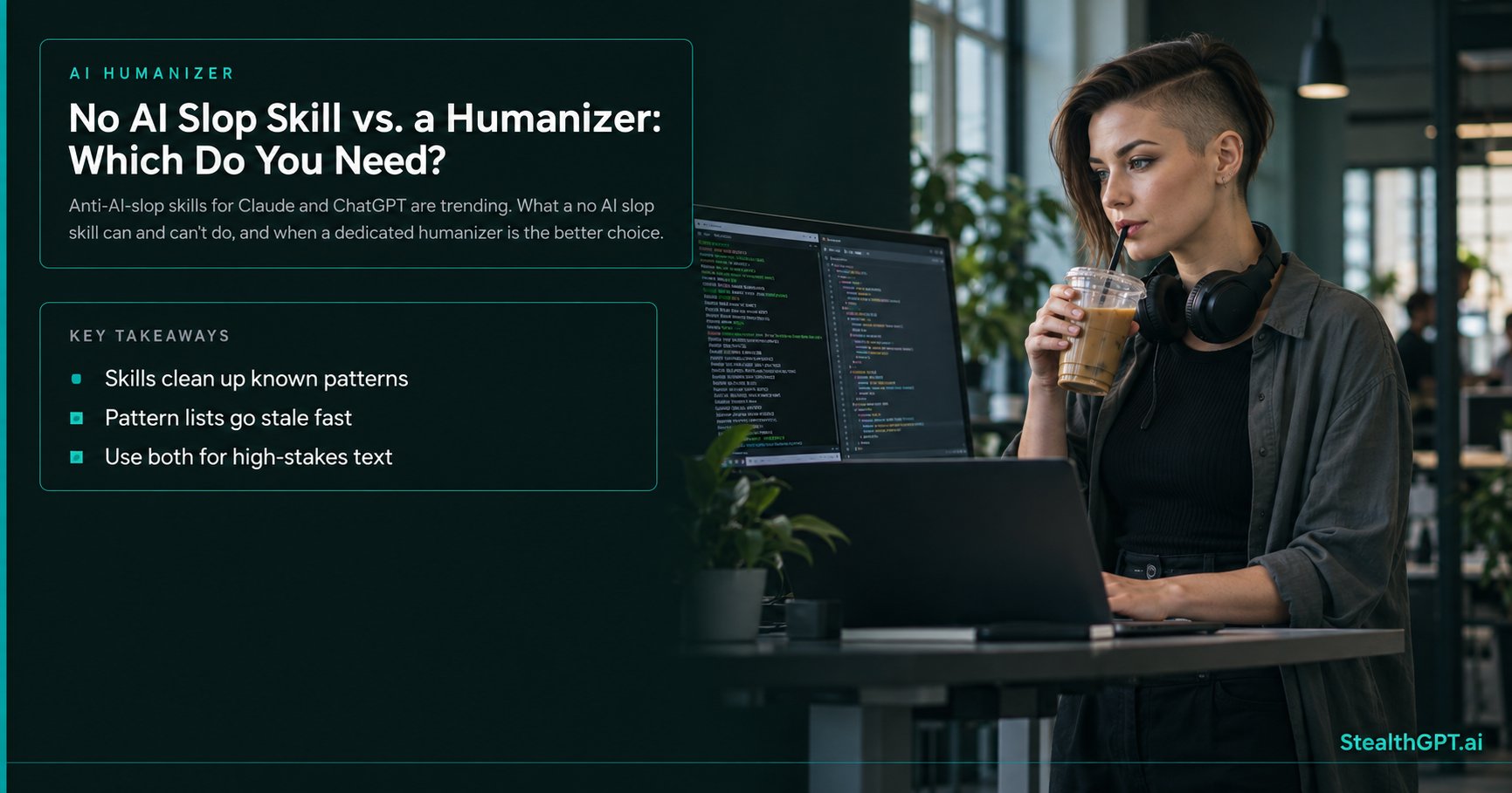 No AI Slop Skill vs. a Humanizer: Which Do You Need?