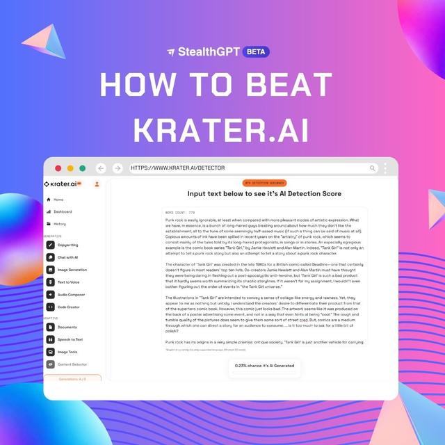 Beat Krater AI, Bypass Krater AI StealthGPT (1)