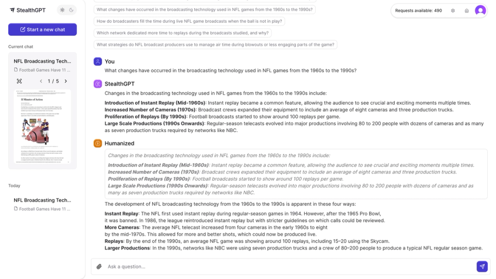 Chat With PDF Humanized Response StealthGPT