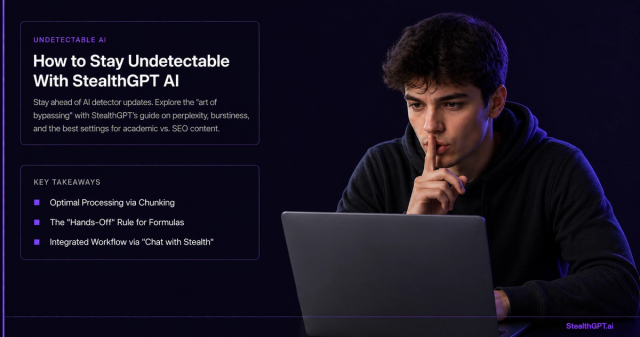 How to Stay Undetectable With StealthGPT AI