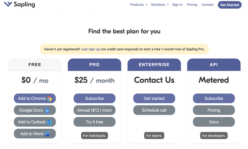 Sapling Pricing StealthGPT
