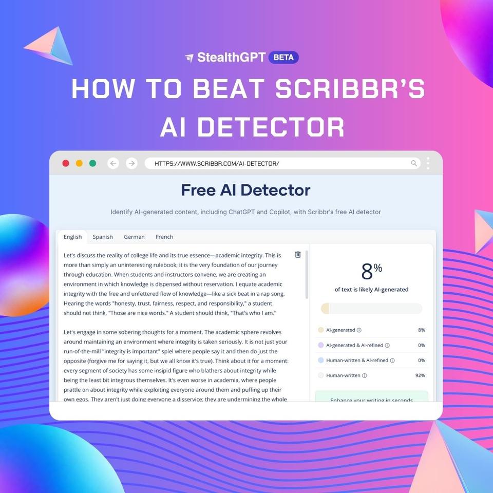 Beat Scribbr'S AI Detector And Bypass Plagiarism Checker (5)