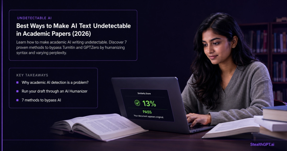 Best ways to make AI text undetectable in academic papers 2026 using StealthGPT humanizer