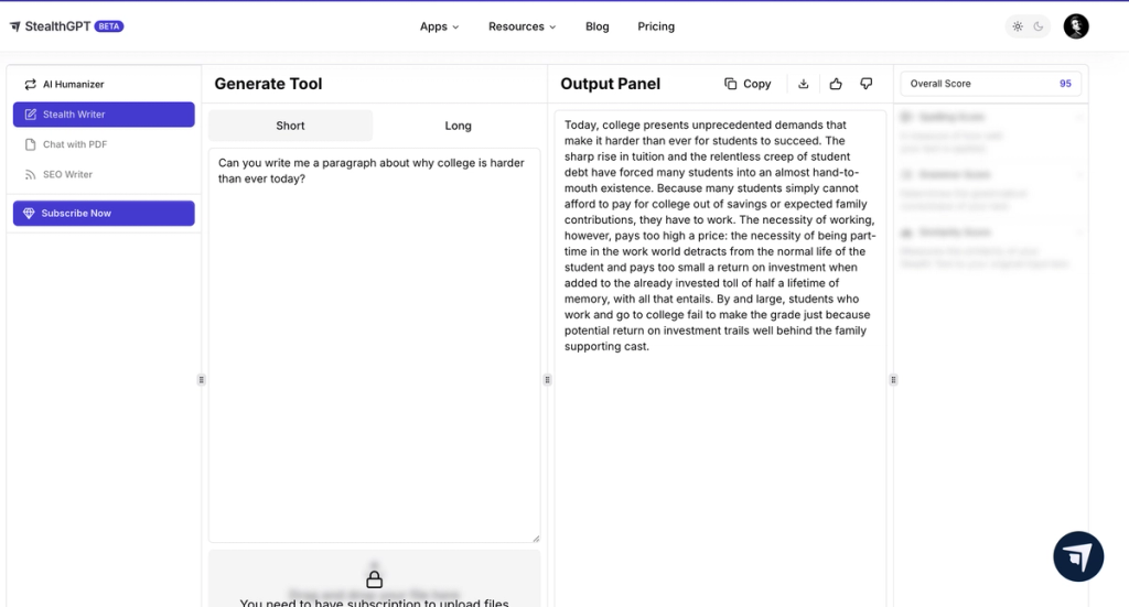 Free Unlimited Stealth Writer StealthGPT