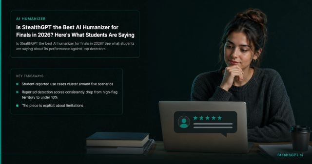 Students reviewing StealthGPT as an AI humanizer for finals season