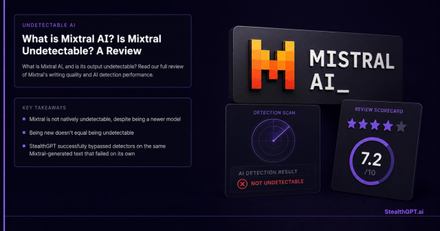 Mixtral AI review — testing whether its writing bypasses AI detectors