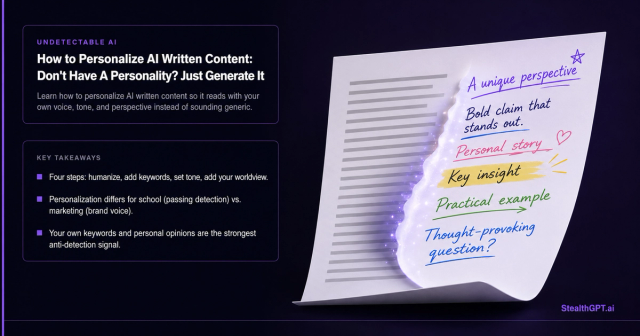 Personalizing AI written content with unique tone, keywords, and voice