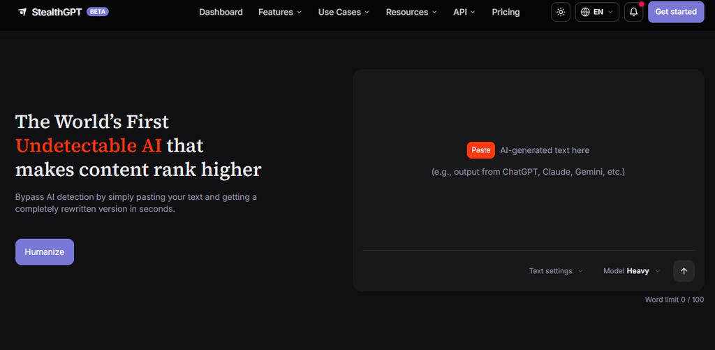 StealthGPT Homepage
