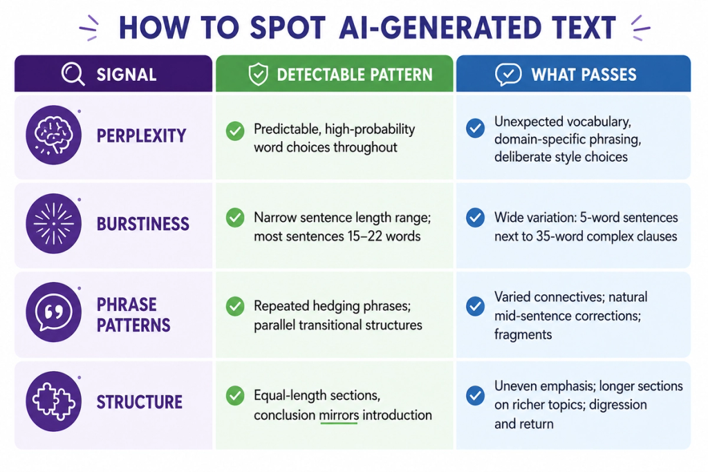 how to spot ai generated text